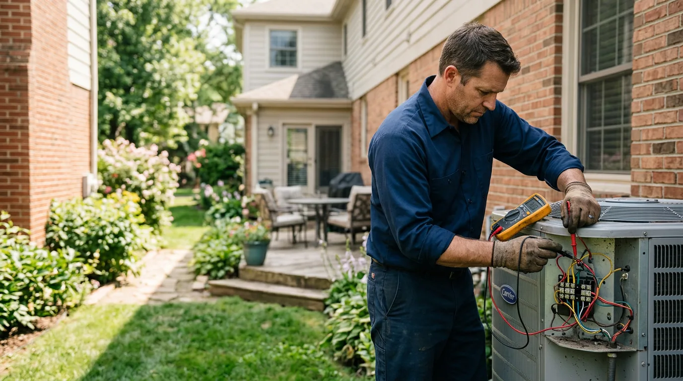 HVAC technician working near Downey, ID